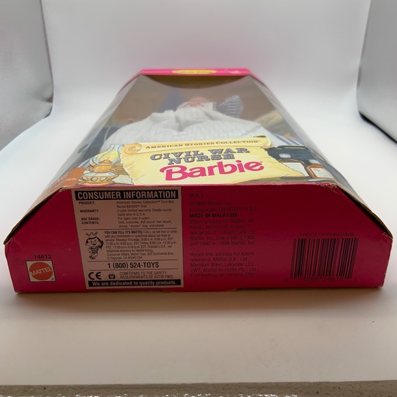 Vintage 1995 Civil War Nurse Barbie American Stories Collection Barbie Sealed - Picture 8 of 13